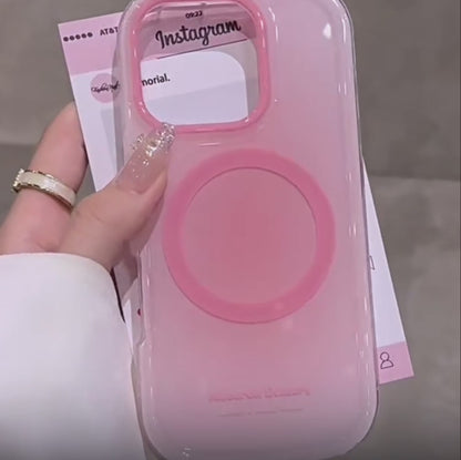 【Magnet内蔵】ふんわりチーク 滲み グラデデザイン パステルカラー｜iPhone対応 #260125