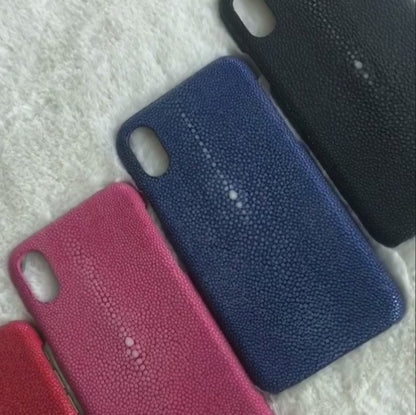 【本革シリーズ】スティングレイ エイ革 プレミアム バックカバー｜iPhone対応 #240919