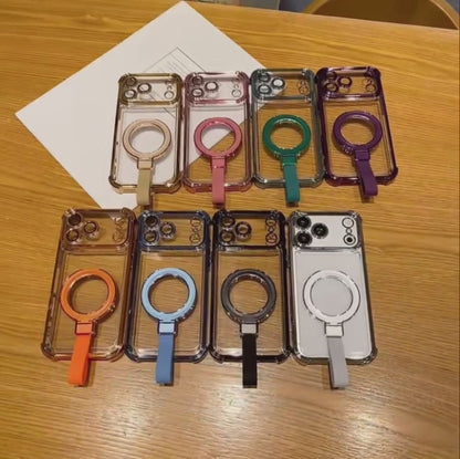 クリアメタルリング ケース｜透明 × カラーフレーム  iPhoneケース #240406