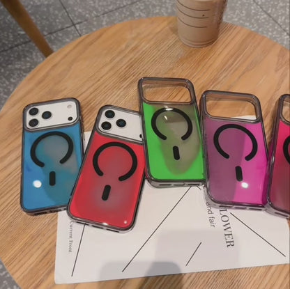 【流れるシリーズ】ネオンカラー 発光 クリアケース｜iPhone対応 #240903