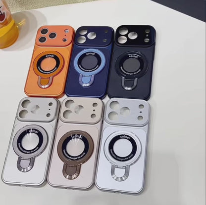 ミニマルリング マットケース｜シンプルカラー・折りたたみリング付き iPhoneケース #240402