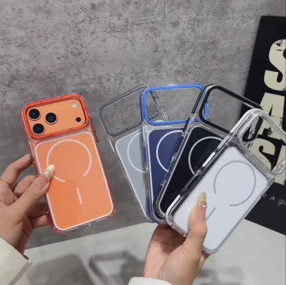 Magnet内蔵 クリア iPhoneケース｜カラーフレームデザイン #240330