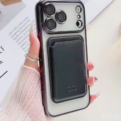 【Magnet内蔵】着脱可能 カードポケット付き クリア ススマホケース｜iPhone対応 #251219